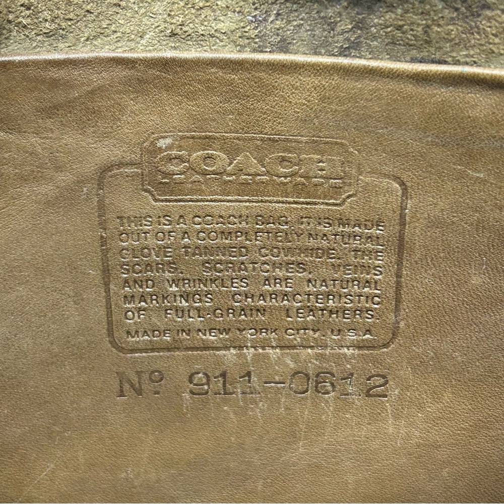 Coach Vintage 1970s Made in NYC Leather Satchel Convertible Clutch Camel 911-061 - Picture 15 of 16
